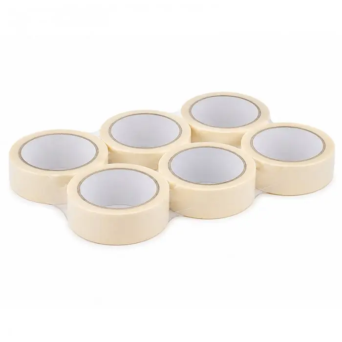 Banda Adeziva Mascare Lungime 45 m, Latime 25 mm, Temp Max °C 50, Material Hartie, Culoare Alb-Benzi Adezive Din Hartie