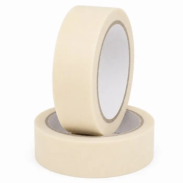 Banda Adeziva Mascare Lungime 45 m, Latime 25 mm, Temp Max °C 50, Material Hartie, Culoare Alb-Benzi Adezive Din Hartie