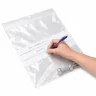 Pungi Plastic Cu Fermoar Ziplock Si Benzi De Scriere 150 x 180 mm, 50 My, Buc / Pachet 100-Pungi Cu Inchidere Zip Sau Slider