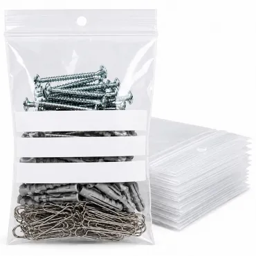 Pungi Plastic Cu Fermoar Ziplock Si Benzi De Scriere 150 x 180 mm, 50 My, Buc / Pachet 100