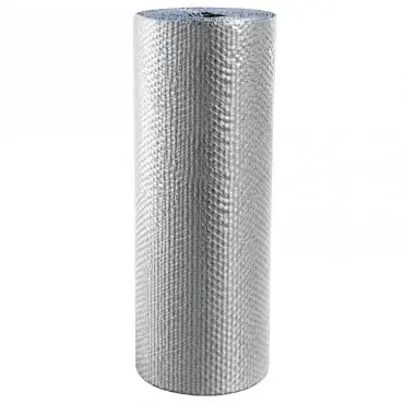 Folie Cu Bule Mici Aluminizata Latime 1000 mm, Lungime 50 m, Straturi 3, Grosime 60 my, Culoare Argintiu