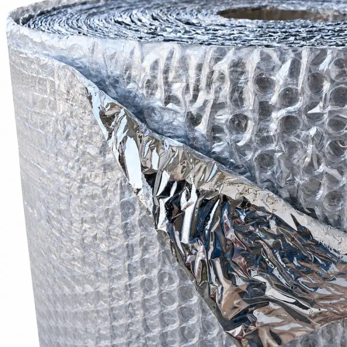 Folie Cu Bule Mici Aluminizata Latime 1200 mm, Lungime 34 m, Straturi 3, Grosime 80 my, Culoare Argintiu-Folie Cu Bule De Aer...