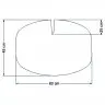 Profil Din Spuma PEE, Tip Edge Pad Lungime 1000 mm, Dimensiuni A-B-C 45 x 60 x 25 mm, Culoare Verde, Metri / Pachet 100-Polie...