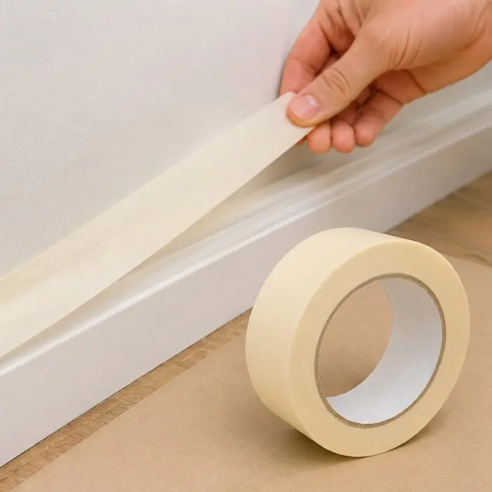 Banda Adeziva Mascare Lungime 50 m, Latime 48 mm, Temp Max °C 60, Material Hartie, Culoare Galben-Benzi Adezive Din Hartie
