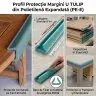 Profil Din Spuma PEE, U Tulip Lungime 1000 mm, Dimensiuni A-B-C-D 41 x 12 x 25 x 47 mm, Culoare Verde, Metri / Pachet 25-Poli...