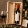 Cutie Din Lemn Pentru 1 Sticla De Vin Lungime 335 mm, Latime 95 mm, Inaltime 95 mm, Capac Cu balamale, Material Lemn, Culoare...