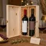 Cutie Din Lemn Pentru 2 Sticle De Vin Lungime 335 mm, Latime 185 mm, Inaltime 95 mm, Capac Cu balamale, Material Lemn, Culoar...