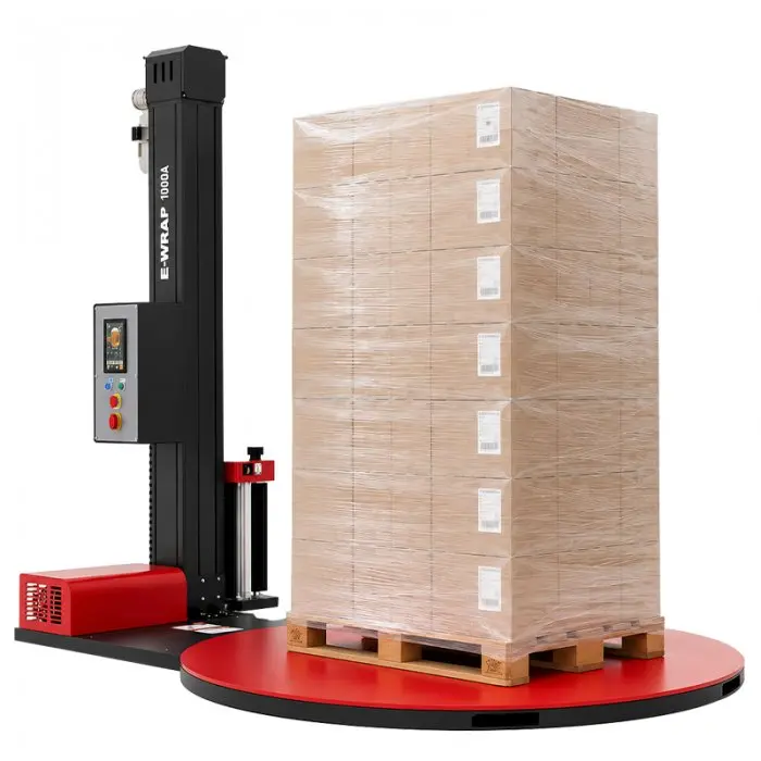 Masina De Infoliat Paleti E-Wrap 1000A Dimensiune Palet 1000 x 1200 x 2200 mm, Masa Rotativa 1650 mm-Masini De Paletizat
