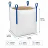 Big Bags Length 950 mm, Width 950 mm, Height 1350 mm, Volume 1218 Liters, Filling Spout NO