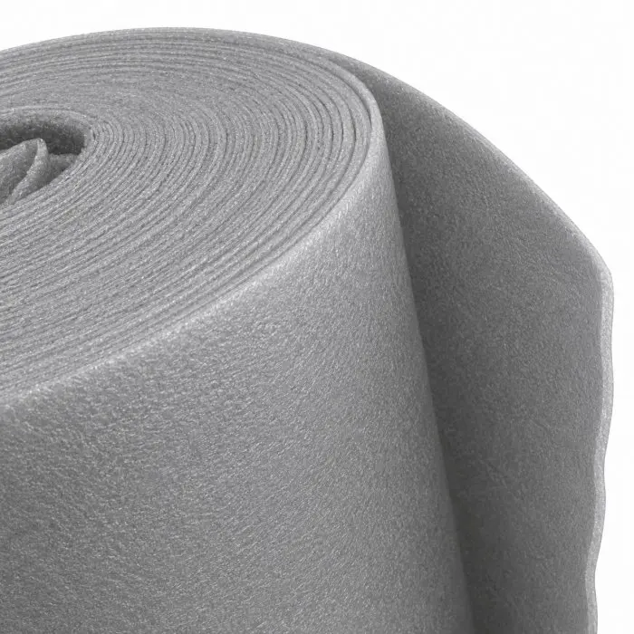 Expanded Polyethylene Underlay Film for Flooring, Length 150 m, Width 1000 mm, Thickness 2 mm, Gray
