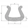 Profil Din Spuma PEE, U Tulip Lungime 1000 mm, Dimensiuni A-B-C-D 16 x 7 x 3 x 29 mm, Culoare Verde, Metri / Pachet 100-Polie...