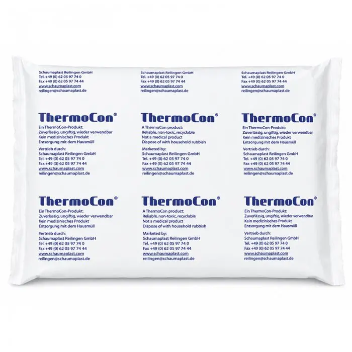 Foam Bricks Cooling Packs -21°C, Dimensions 280 X 190 X 26 mm, Weight 1300 g, White / Blue, Pieces / Pack of 12