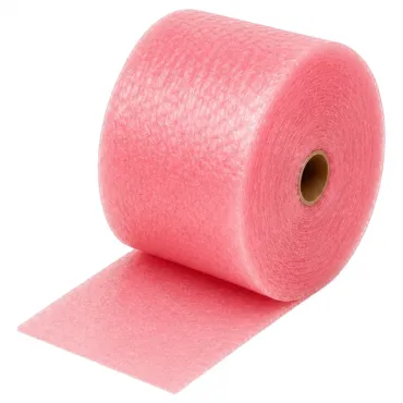 Folie Cu Bule Mici Roz Latime 200 mm, Lungime 100 m, Straturi 2, Grosime 60 my
