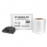 Set Banda PES 16 mm, 450 KGF, 200 m, Cutie Dispenser cu Derulare + 80 Cleme Fosfatate-Banda PES
