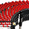 Folding Roller Conveyor with Wheels, Variable Length 1200-4500 mm, Width 500 mm