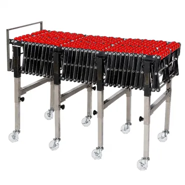 Conveior Pliabil Cu Role Si Roti, Lungime variabila 1200-4500 mm, Latime 500 mm