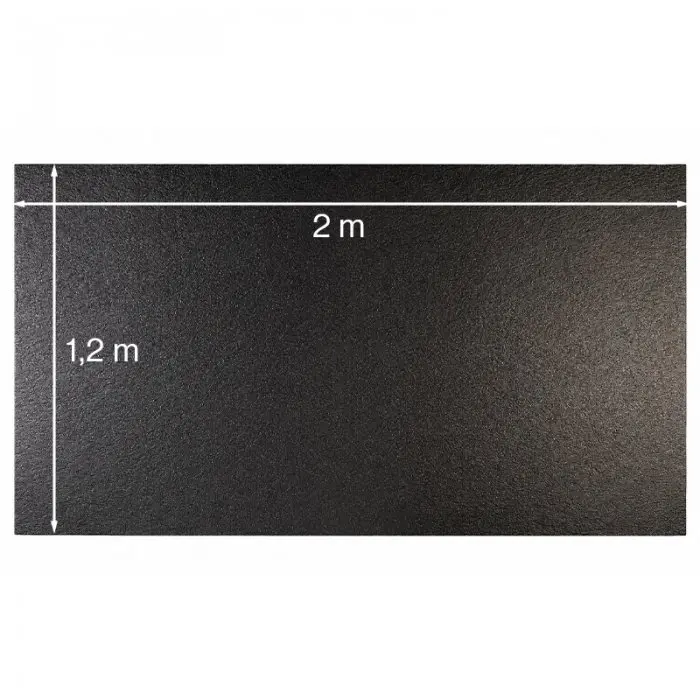 Placa Polietilena Expandata Lungime 2 m, Latime 1.2 m, Grosime 40 mm, Culoare Negru-Folie Si Placa Polietilena Expandata PEE