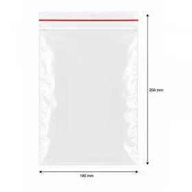 Pungi Cu Fermoar Ziplock, Economic, 180 x 250 mm, 40 my, Buc / Pachet 100-Pungi Cu Inchidere Zip Sau Slider