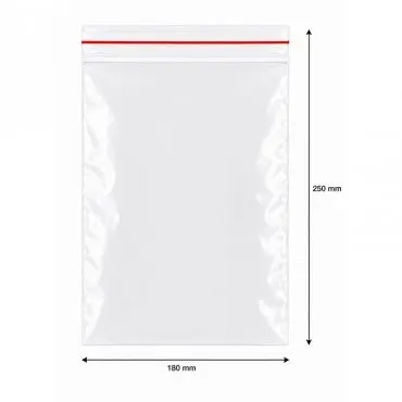 Pungi Cu Fermoar Ziplock, Economic, 180 x 250 mm, 40 my, Buc / Pachet 100