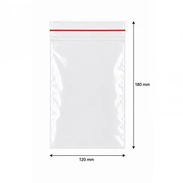 Pungi Cu Fermoar Ziplock, Economic, 120 x 180 mm, 40 My, Buc / Pachet 100
