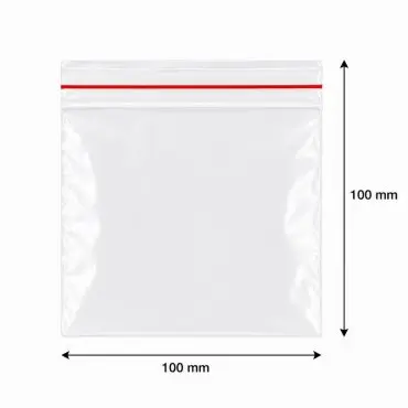 Pungi Cu Fermoar Ziplock, Economic, 100 x 100 mm, 40 My, Buc / Pachet 100
