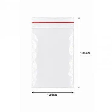 Pungi Cu Fermoar Ziplock, Economic, 100 x 150 mm, 40 My, Buc / Pachet 100