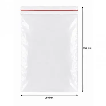 Pungi Cu Fermoar Ziplock, Economic, 250 x 350 mm, 40 My, Buc / Pachet 100
