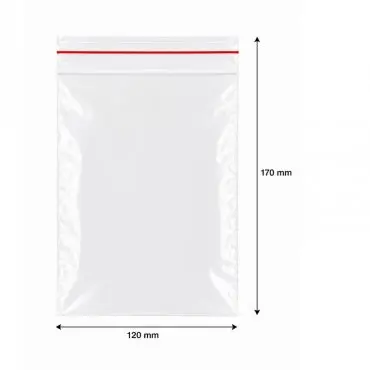 Pungi Cu Fermoar Ziplock, Economic, 120 x 170 mm, 40 My, Buc / Pachet 100
