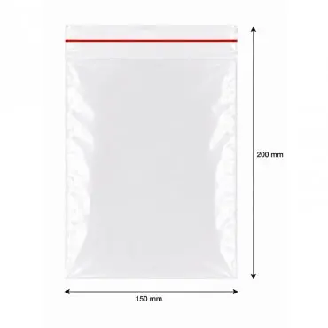 Pungi Cu Fermoar Ziplock, Standard, 150 x 200 mm, 50 my, Buc / Pachet 100