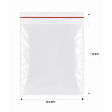 Pungi Cu Fermoar Ziplock, Standard, 150 x 180 mm, 50 my, Buc / Pachet 100