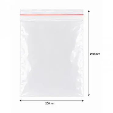 Pungi Cu Fermoar Ziplock, Standard, 200 x 250 mm, 50 my, Buc / Pachet 100