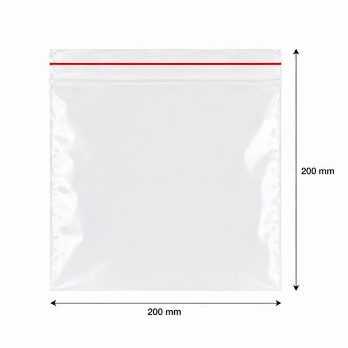 Pungi Cu Fermoar Ziplock, Standard, 200 x 200 mm, 50 my, Buc / Pachet 100-Pungi Cu Inchidere Zip Sau Slider
