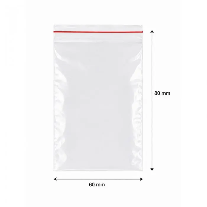 Pungi Cu Fermoar Ziplock, Standard, 60 x 80 mm, 50 my, Buc / Pachet 100-Pungi Cu Inchidere Zip Sau Slider