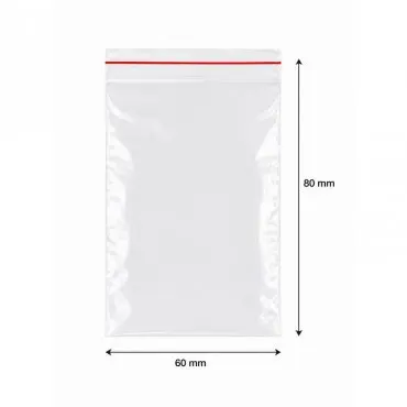 Pungi Cu Fermoar Ziplock, Standard, 60 x 80 mm, 50 my, Buc / Pachet 100