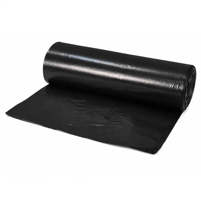 Saci Menajeri Din LDPE Reciclat Tip Sac Gros, Litri 120, Grosime 25 my, Dimensiuni 700 x 1060 mm, Culoare Negru, Saci/Rola 10...