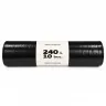 Saci Menajeri Din LDPE Reciclat Tip Sac Gros, Litri 240, Grosime 30 my, Dimensiuni 1100 x 1250 mm, Culoare Negru, Saci/Rola 1...