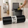 Saci Menajeri Din LDPE Reciclat Tip Sac Gros, Litri 280, Grosime 35 my, Dimensiuni 1200 x 1450 mm, Culoare Negru, Saci/Rola 5...
