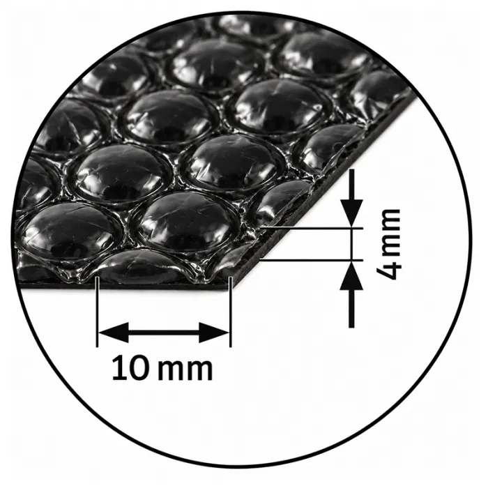 Folie Cu Bule Mici Neagra Latime 1000 mm, Lungime 100 m, Straturi 2, Grosime 70 my-Folie Cu Bule De Aer Mici