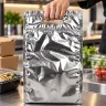 Punga Termoizolanta Cu Fermoar Isothermal Pouch Dimensiuni 200 X 250 mm, Clapeta 70 mm, Culoare Argintiu, Tip Cu Maner si Zip...