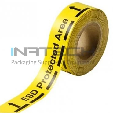Floor Warning Tape Length 30 m, Width 50 mm, ESD Print Type, Pieces / Pack 10