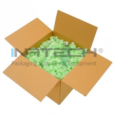 Fulgi Biodegradabili Ambalare Cutie 100 Litri, Material Amidon, Apa, PVA, Culoare Verde