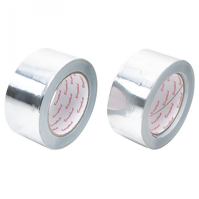Banda Adeziva Din Aluminiu 50 mm x 50 m x 50 my, Adeziv Cauciuc sintetic, Culoare Argintiu-Benzi Adezive Aluminiu