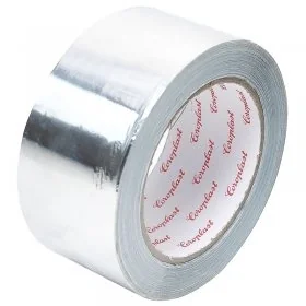 Banda Adeziva Din Aluminiu 50 mm x 50 m x 50 my, Adeziv Cauciuc sintetic, Culoare Argintiu-Benzi Adezive Aluminiu
