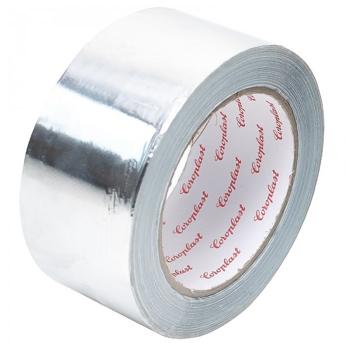 Banda Adeziva Din Aluminiu 50 mm x 50 m x 50 my, Adeziv Cauciuc sintetic, Culoare Argintiu-Benzi Adezive Aluminiu