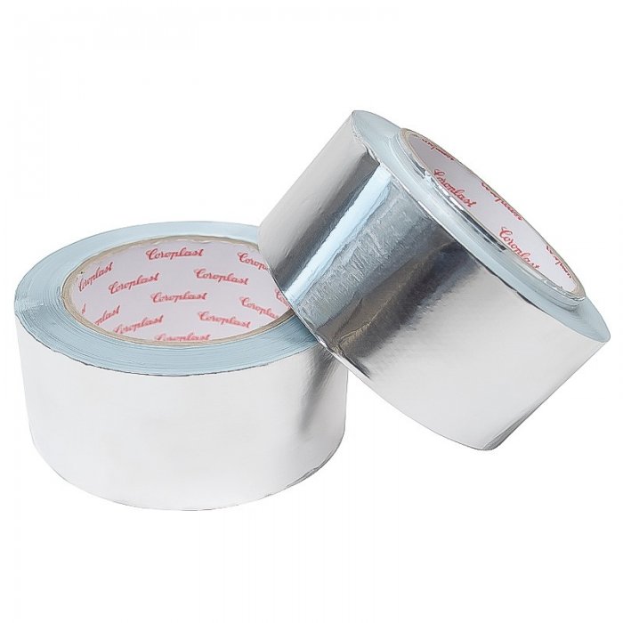 Banda Adeziva Din Aluminiu 50 mm x 50 m x 50 my, Adeziv Cauciuc sintetic, Culoare Argintiu-Benzi Adezive Aluminiu