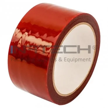 Security Sealing Tape, Roll Width 50 mm, Roll Length 50 m, Thickness 50 microns, Red