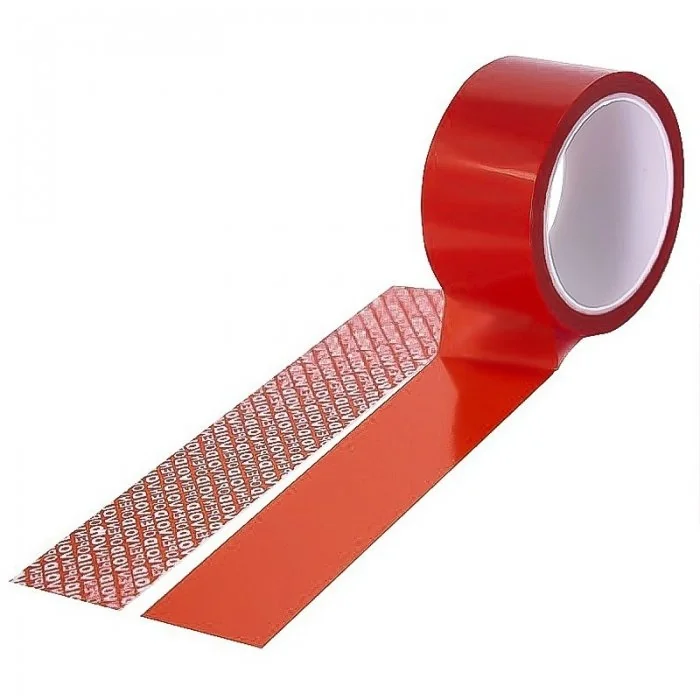 Banda Adeziva Sigiliu Latime Rola 50 mm, Lungime Rola 50 m, Grosime 50 my, Culoare Rosu-Benzi Adezive Pentru Ambalare