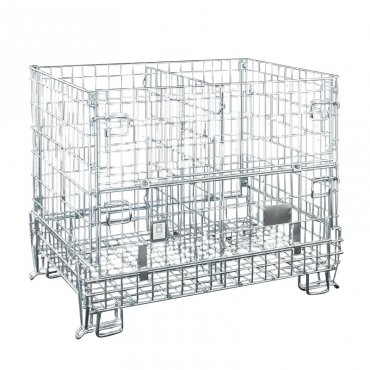 Boxpaleti Metalici Cu Picioare 1200 x 800 x 1000 mm Lungime 1200 mm, Latime 800 mm, Inaltime 1000 mm, Greutate 54 kg, Stivuibil DA, Incarcare optima 800 kg, Pliabil DA