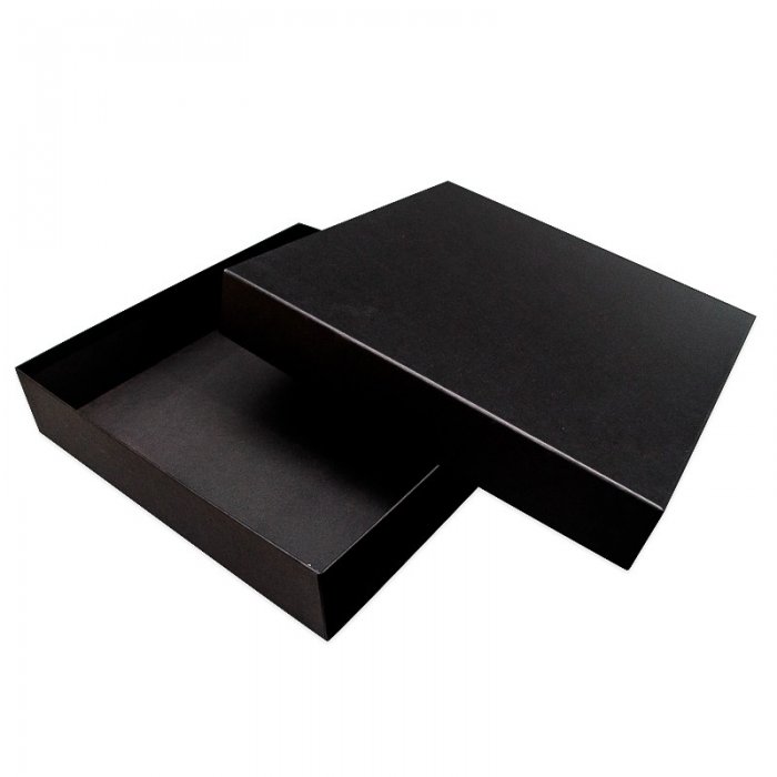 Cutie Pentru Cadouri, Mucava, Premium, 317 x 317 x 50 mm Lungime 317 mm, Latime 317 mm, Inaltime 50 mm, Culoare Negru, Tip Ca...