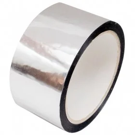 Banda Adeziva Aluminizata 50 mm x 50 m x 47 my Lungime 50 m, Adeziv Acrilic, Latime 50 mm, Grosime 47 my, Culoare Argintiu-Be...